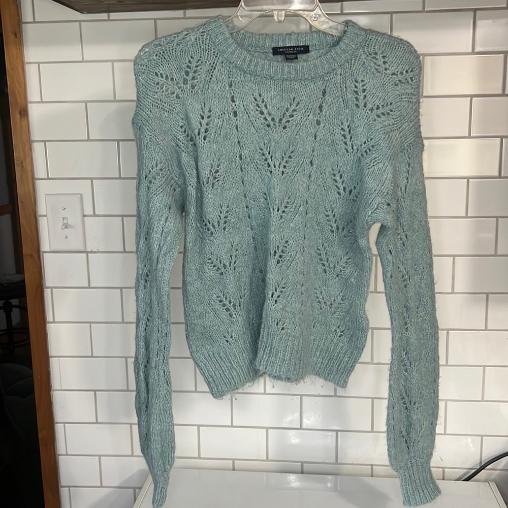 American Eagle Cropped Knit Sweater
